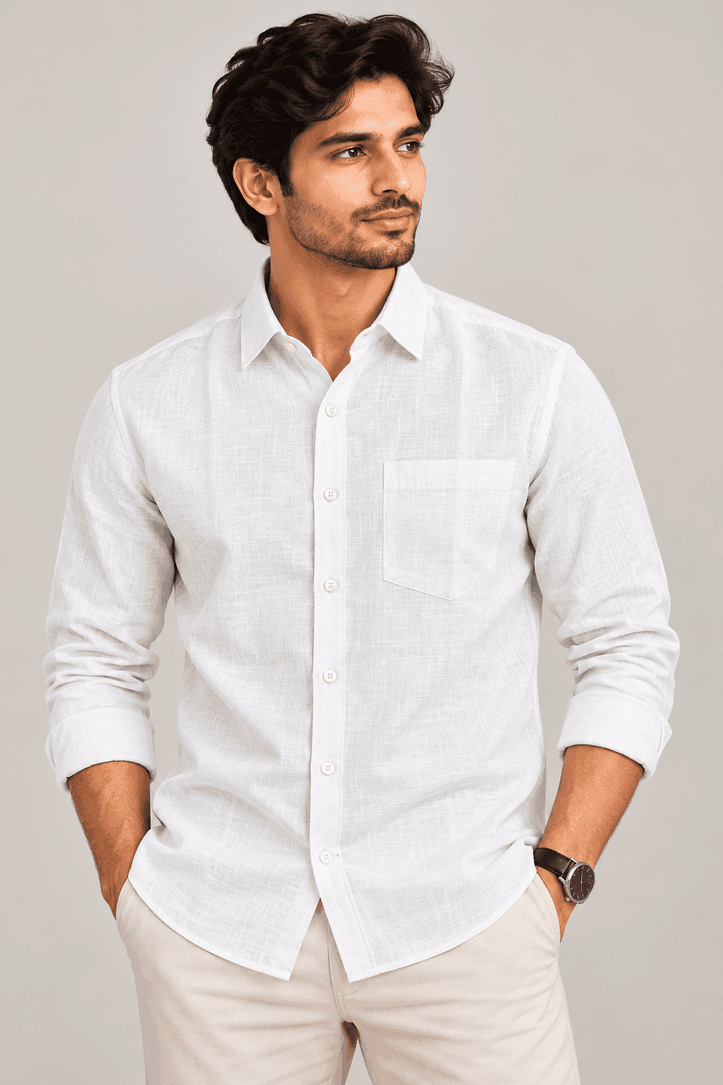 White linen shirt — image 1